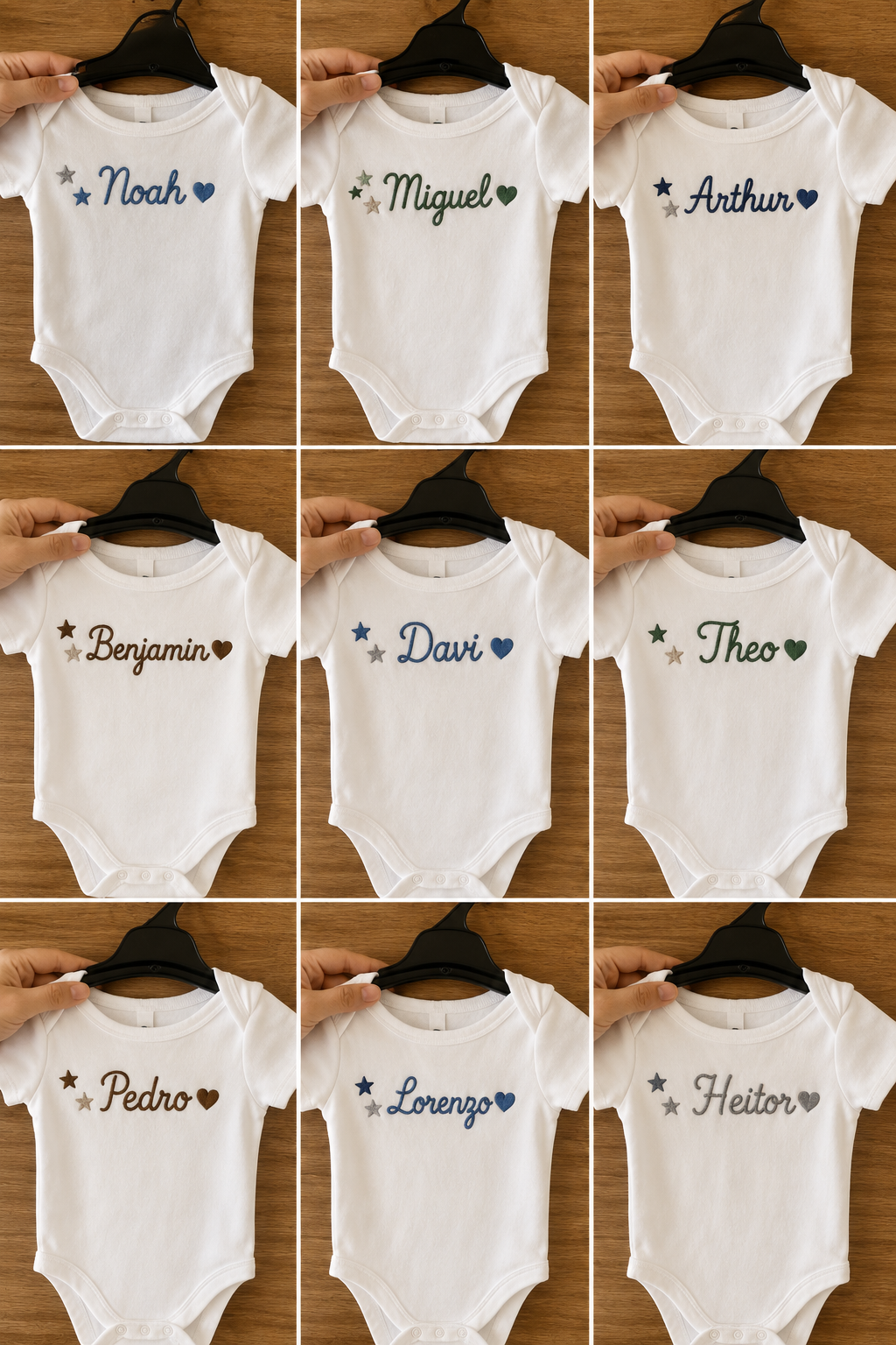 Hand Embroidered Personalized Baby Bodysuit – Custom Newborn Gift